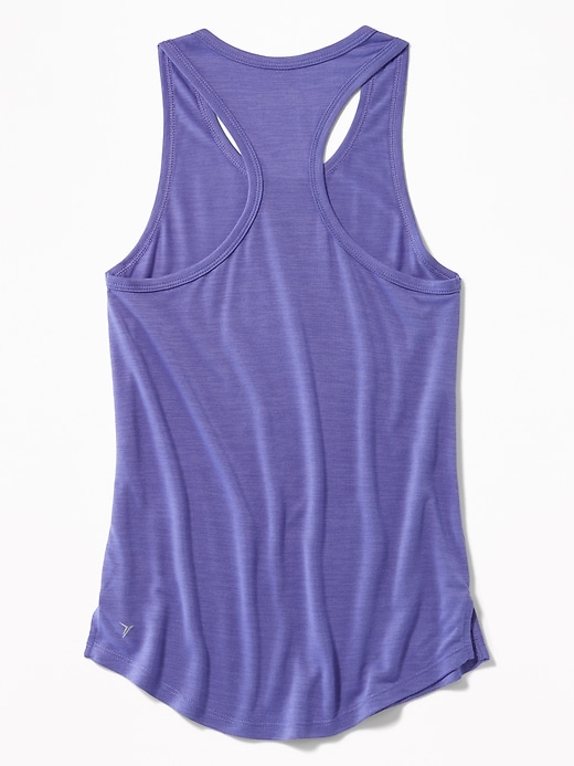 View large product image 2 of 3. Lightweight Go-Dry Cool Hi-Lo Hem Performance Tank for Girls
