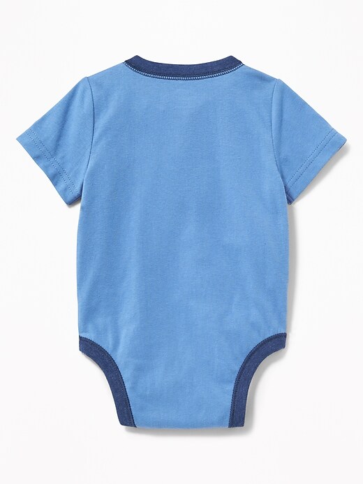 View large product image 2 of 2. Henley Bodysuit for Baby