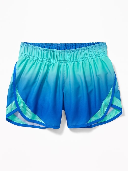 View large product image 1 of 3. Go-Dry Cool Mesh-Trim Run Shorts For Girls