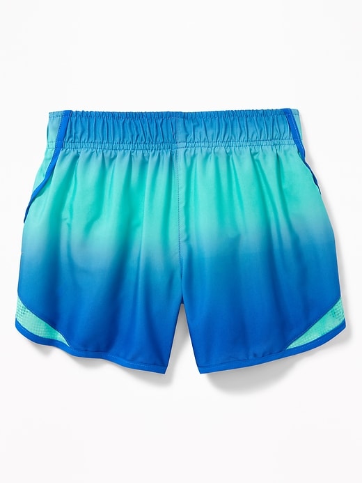 View large product image 2 of 3. Go-Dry Cool Mesh-Trim Run Shorts For Girls
