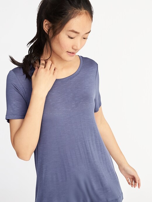 Luxe Boat-Neck Swing Tee for Women | Old Navy