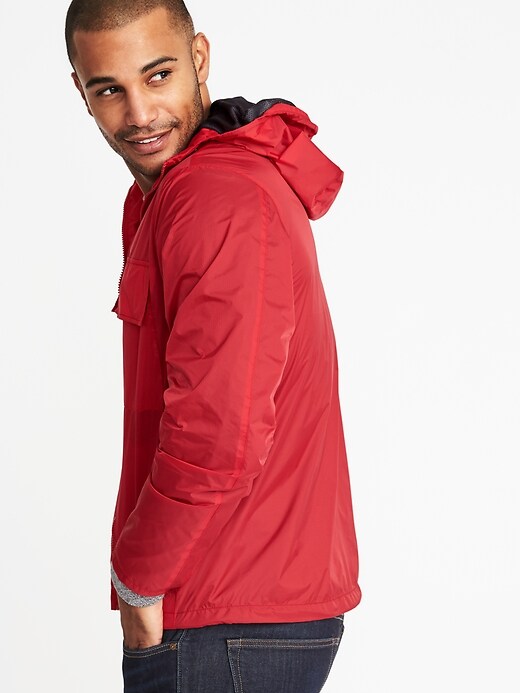 Image number 2 showing, Water-Resistant Hooded Nylon Anorak