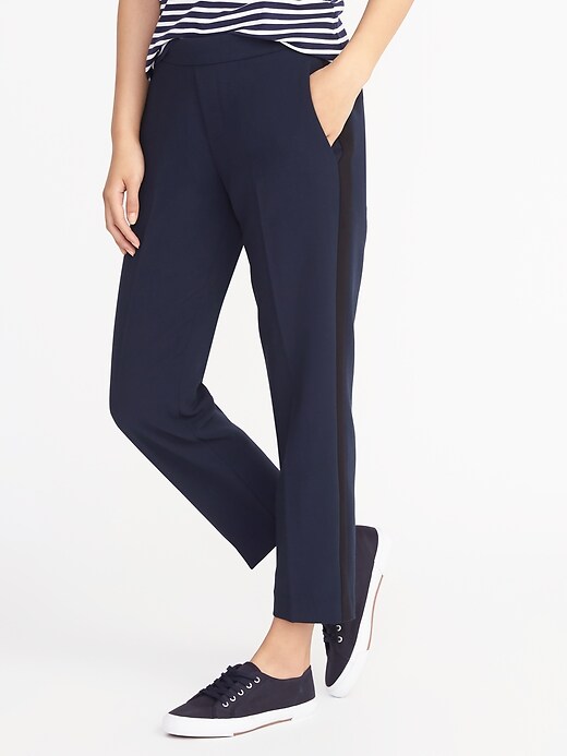View large product image 1 of 1. Mid-Rise Pull-On Straight Pants for Women