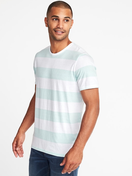 Image number 1 showing, Soft-Washed Striped Tee for Men