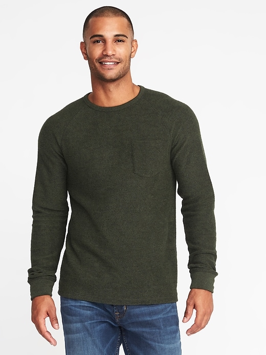 View large product image 1 of 1. Sweater-Knit Raglan-Sleeve Tee