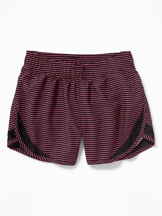 View large product image 1 of 1. Go-Dry Cool Mesh-Trim Run Shorts For Girls