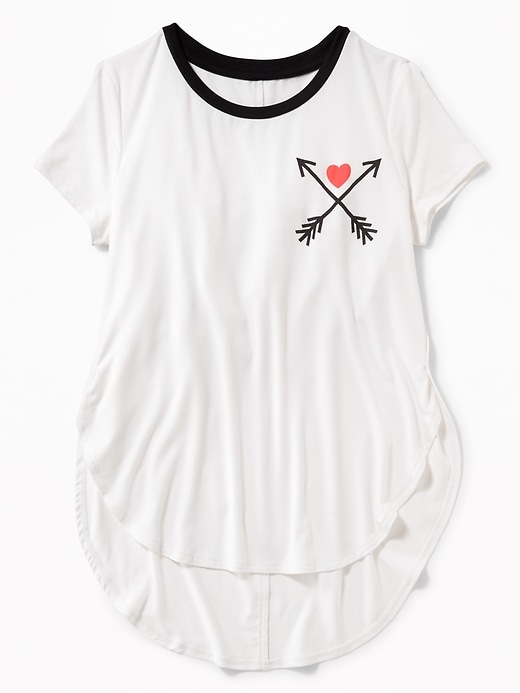 View large product image 1 of 1. Tulip-Hem Tunic Tee for Girls