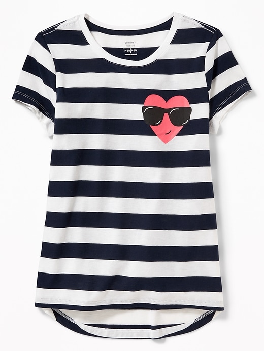 View large product image 1 of 1. Softest Crew-Neck Printed Tee for Girls