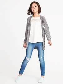 View large product image 3 of 3. Open-Front Cocoon Cardi for Girls