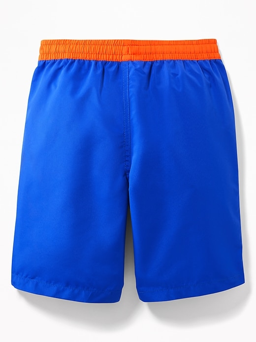 View large product image 2 of 2. Color-Block Swim Trunks For Boys