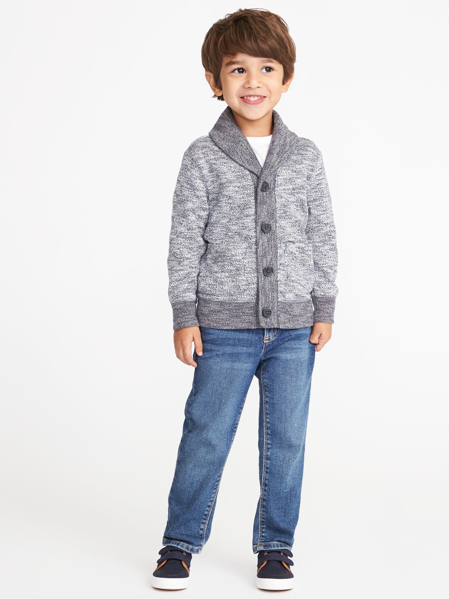 Slub-Knit Shawl-Collar Cardigan for Toddler Boys | Old Navy