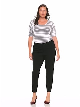 Old Navy Mid-Rise Built-In Sculpt Ponte-Knit Pixie Ankle Pants for