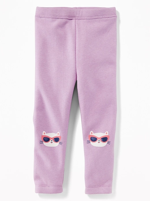 View large product image 1 of 1. Graphic Cozy-Lined French Terry Leggings for Toddler Girls