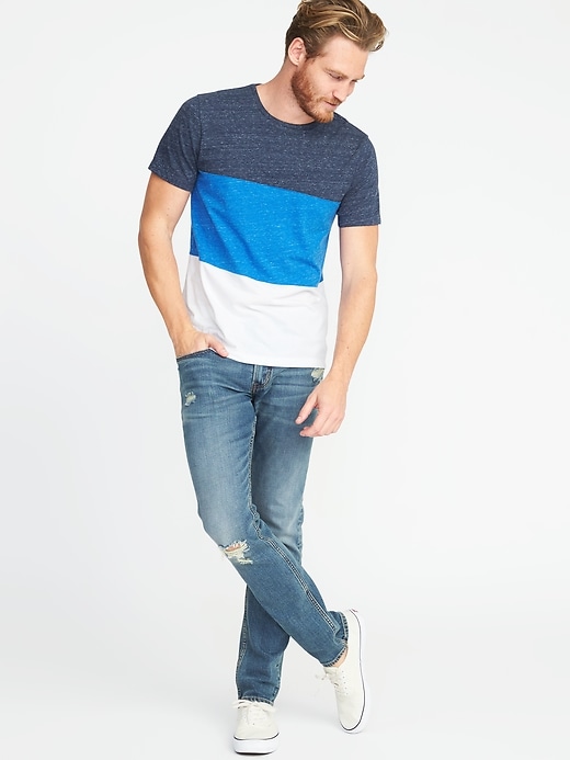 Image number 3 showing, Soft-Washed Color-Block Tee