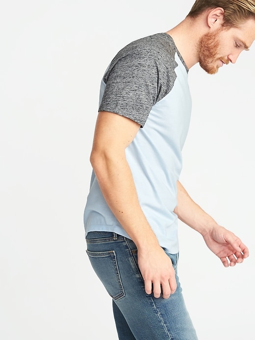 Image number 4 showing, Soft-Washed Color-Block Raglan T-Shirt for Men