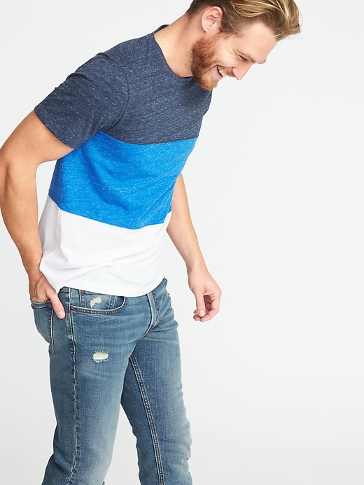 Image number 4 showing, Soft-Washed Color-Block Tee
