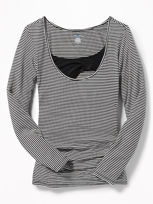 Image number 4 showing, Maternity Fitted Scoop-Neck Nursing Top