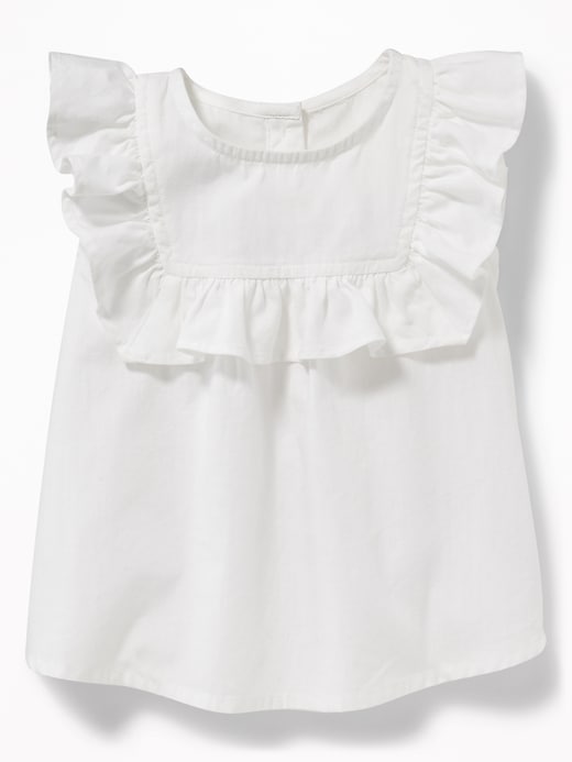 View large product image 1 of 2. Ruffled Bib-Yoke Top for Baby
