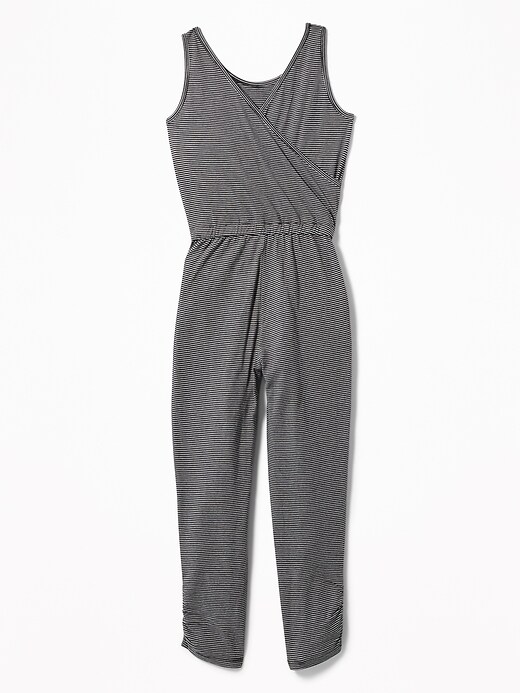 View large product image 2 of 3. Sleeveless Jersey-Knit Jumpsuit for Girls