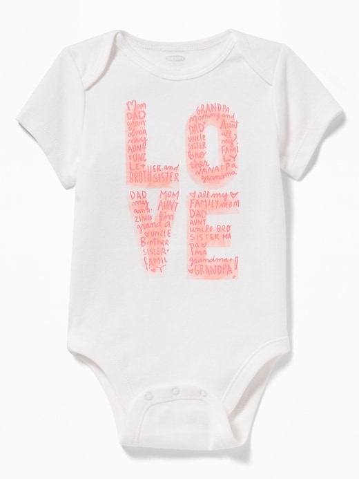 View large product image 1 of 2. Graphic Jersey Bodysuit for Baby
