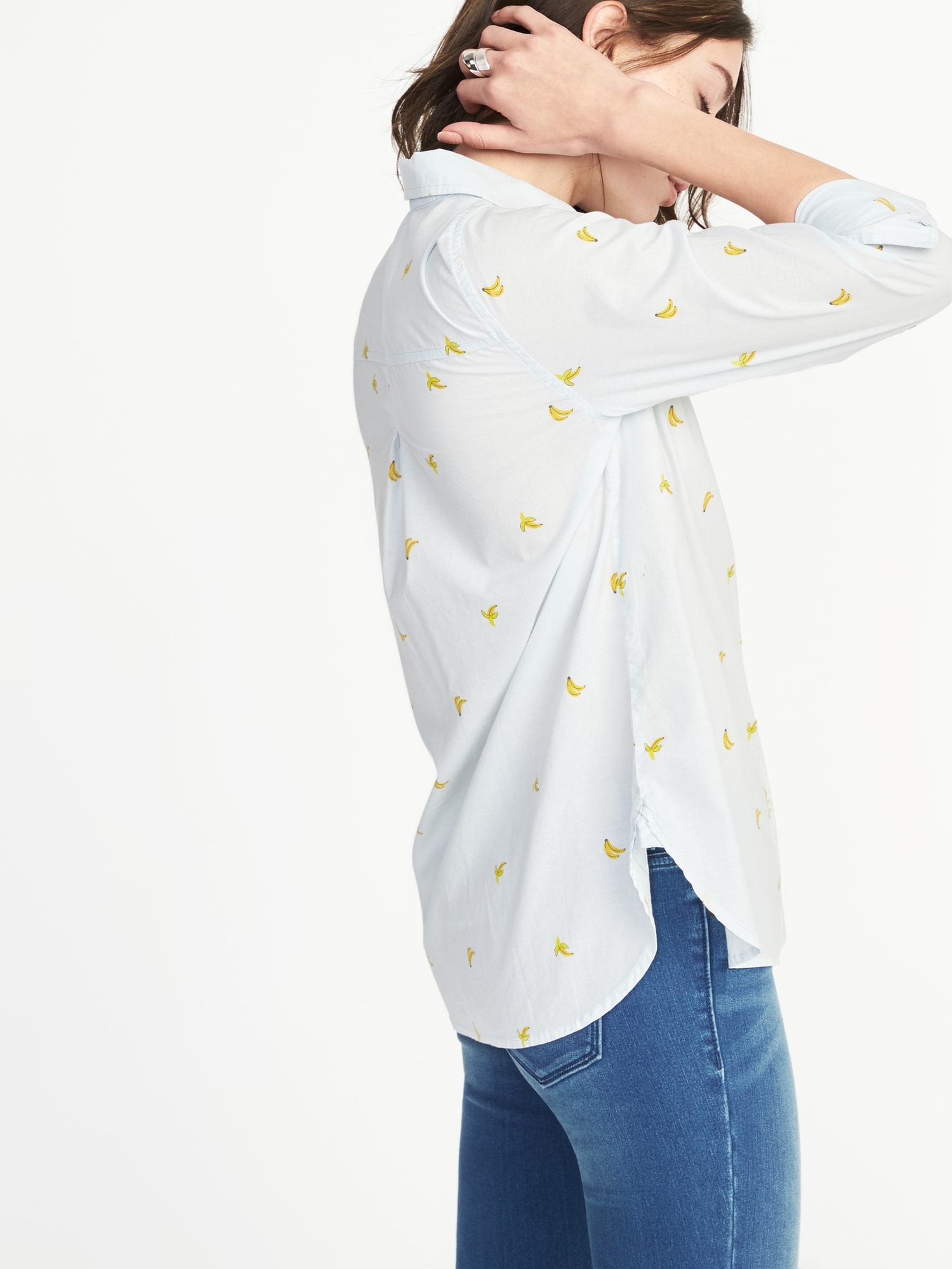 Relaxed Classic Banana-Print Shirt for Women | Old Navy