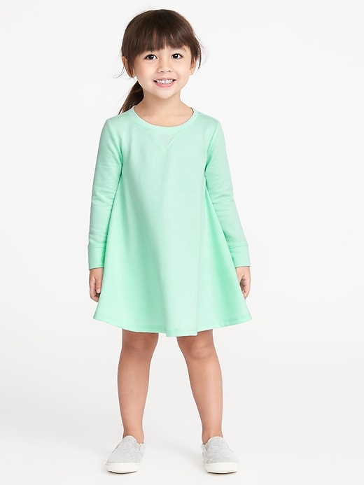 View large product image 1 of 1. French-Terry Sweatshirt Dress for Toddler Girls
