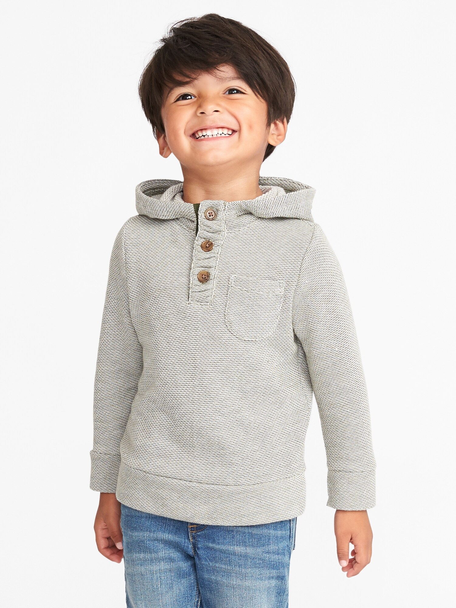 French-Terry Henley Hoodie for Toddler Boys | Old Navy