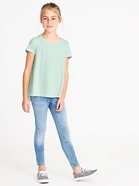 View large product image 3 of 3. A-Line Soft-Washed Swing Tee for Girls