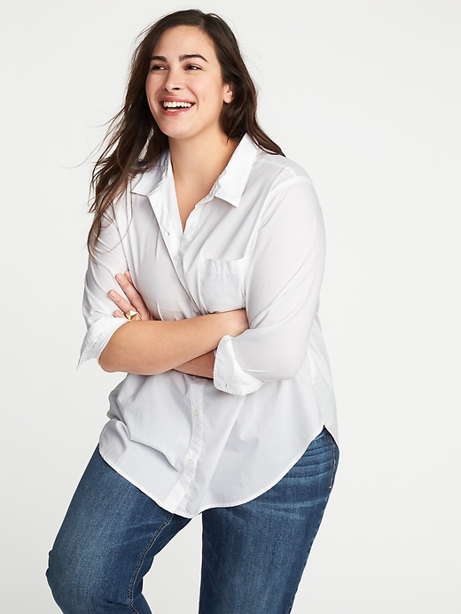 Image number 4 showing, Classic Plus-Size Clean-Slate No-Peek Shirt