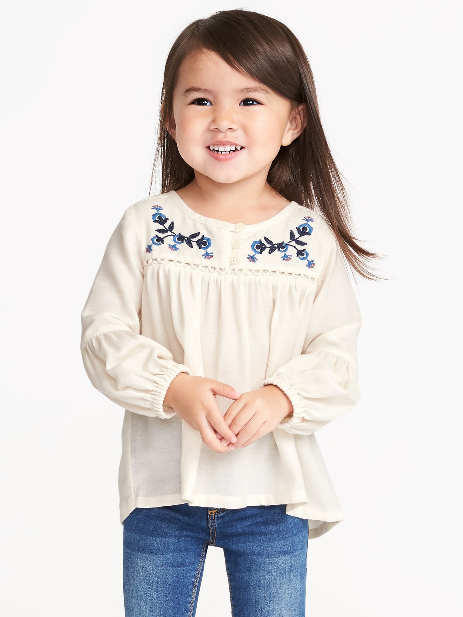 Embroidered Crepe Tunic for Toddler Girls | Old Navy