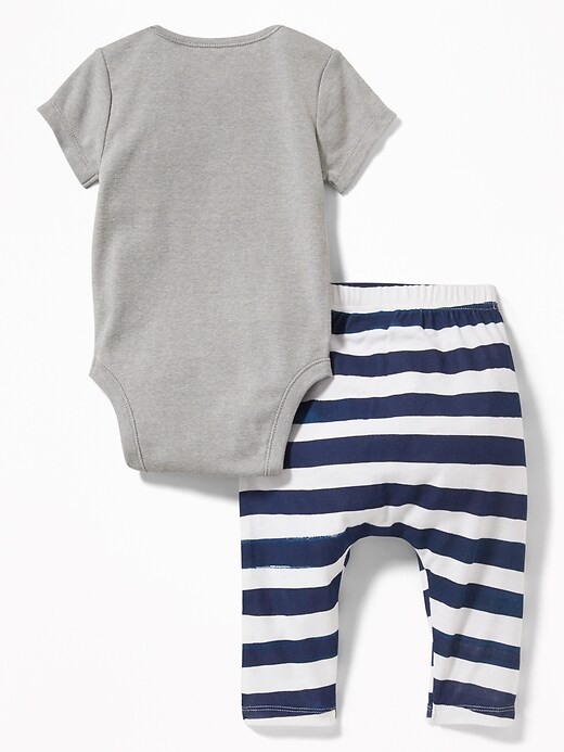 View large product image 2 of 2. 2-Piece Graphic Bodysuit and Leggings Set for Baby