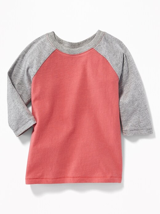 View large product image 1 of 1. Unisex Raglan-Sleeve Baseball Tee for Toddler