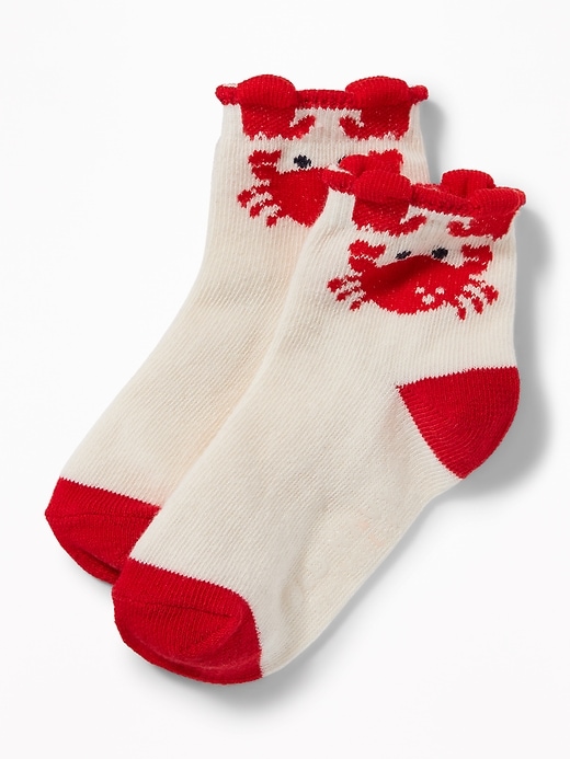View large product image 1 of 1. Crab Critter Socks for Toddler Boys & Baby
