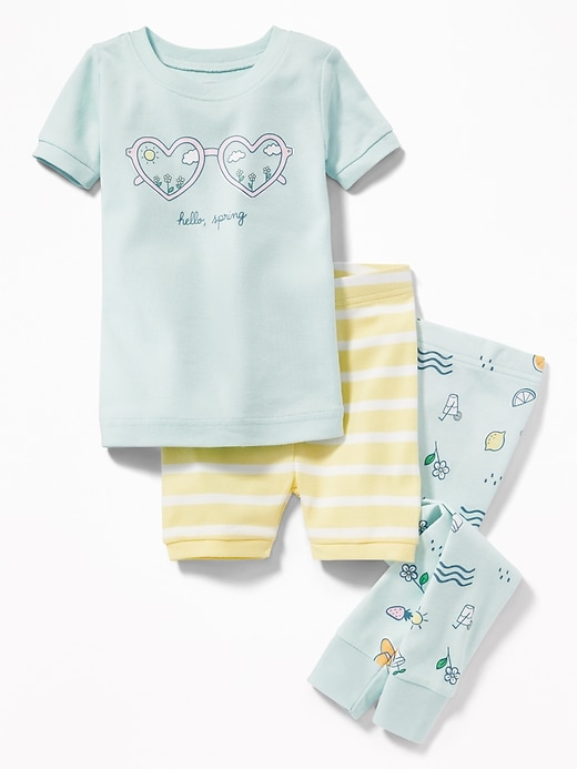 View large product image 1 of 1. 3-Piece "Hello, Spring" Graphic Sleep Set for Toddler & Baby