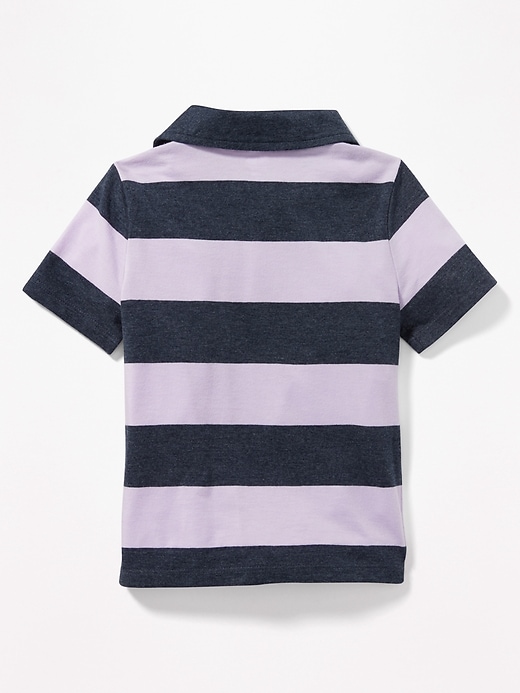 View large product image 2 of 2. Bold-Stripe Jersey Polo for Toddler Boys