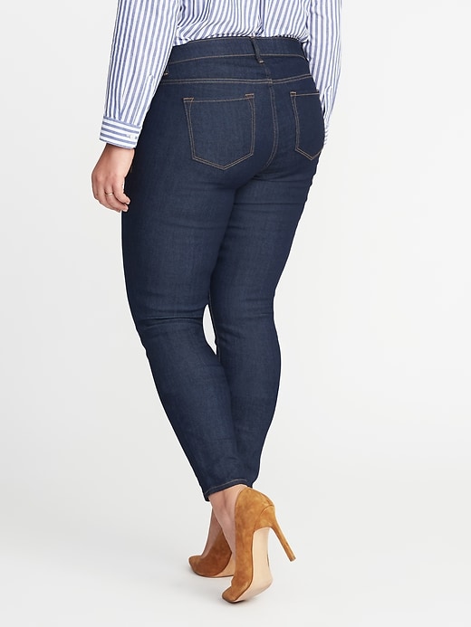 View large product image 2 of 2. Mid-Rise Plus-Size Super Skinny Ankle Jeans