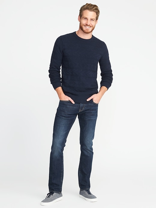 Image number 3 showing, Guernsey-Knit Crew-Neck Sweater