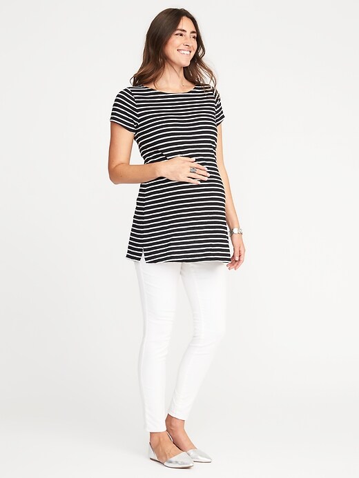 Image number 3 showing, Maternity Relaxed Boat-Neck Top