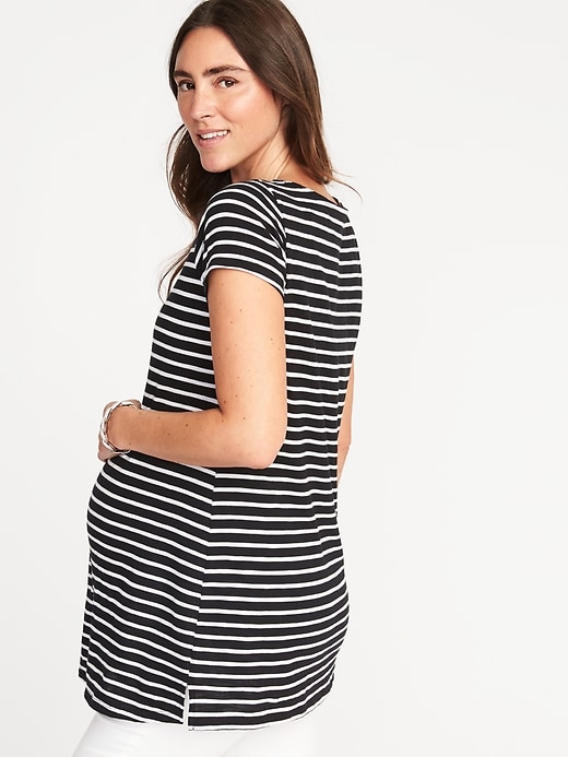 Image number 2 showing, Maternity Relaxed Boat-Neck Top