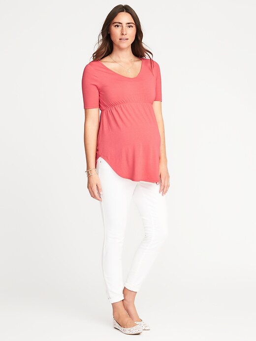 Image number 3 showing, Maternity Curved-Hem Jersey Tunic