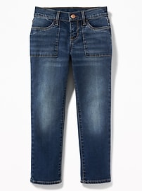 View large product image 3 of 3. Utility Skinny Ankle Jeans for Girls