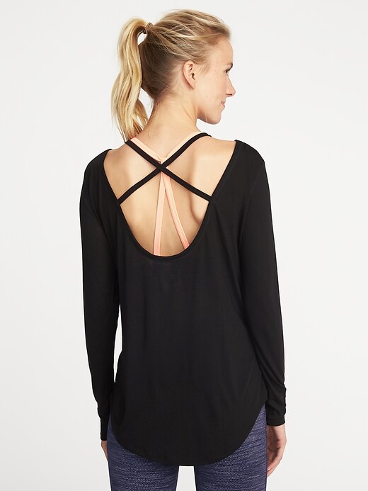 View large product image 1 of 1. Cross-Back Performance Top for Women
