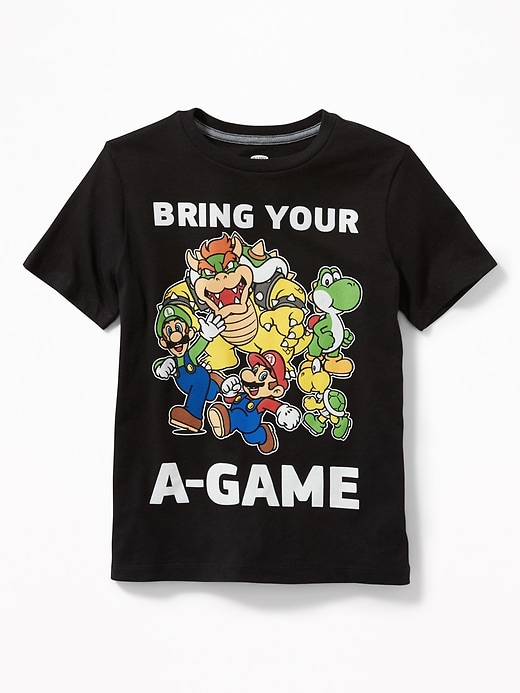 View large product image 1 of 2. Super Mario&#153 "Bring Your A-Game" Tee for Boys