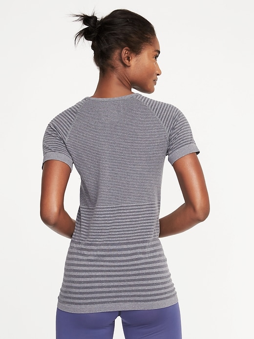Image number 2 showing, Seamless Melange-Stripe Top for Women