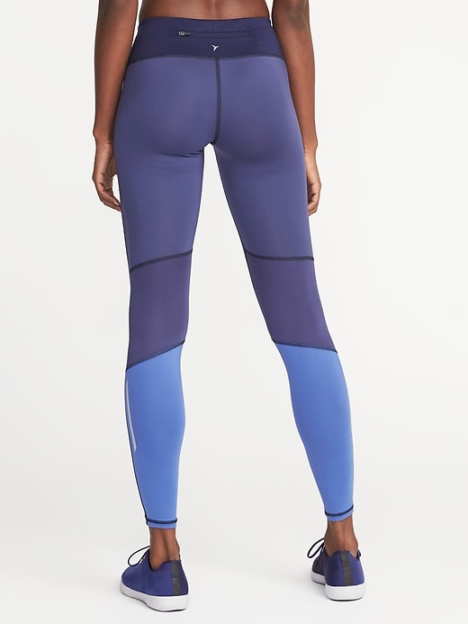 View large product image 2 of 3. Mid-Rise Color-Block Run Leggings for Women