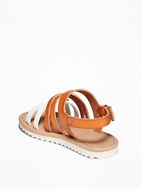 View large product image 3 of 4. Strappy Two-Tone Sandals for Toddler Girls & Baby