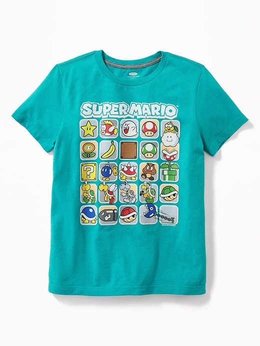 View large product image 1 of 2. Super Mario&#153 Grid Graphic Tee for Boys