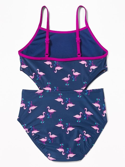 View large product image 2 of 2. One-Piece Cutout Swimsuit for Girls