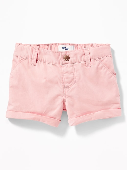View large product image 1 of 2. Twill Pull-On Shorts for Toddler Girls