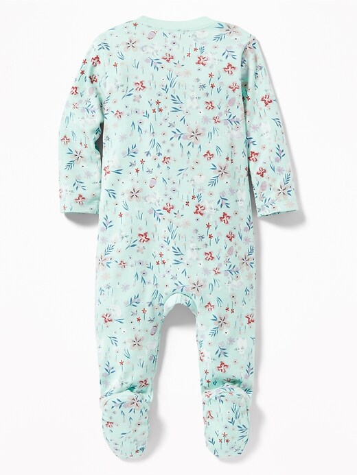 View large product image 2 of 2. Easter-Print Footed One-Piece for Baby